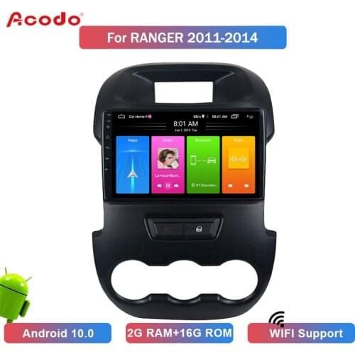 ACODO 2+16G Android 10.0 Car Radio Multimedia Player For Ford RANGER 2011-2014 Navigation GPS 2 din