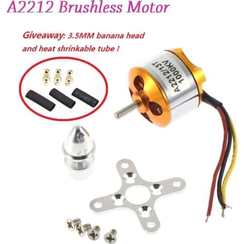 1pcs A2212 Brushless Motor 930KV 1000KV 1400KV 2200KV 2700KV For RC Aircraft Plane Multi-copter Brushless Outrunner Motor