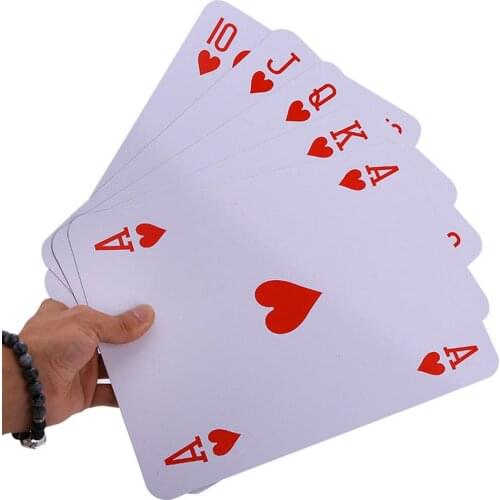 A4 Big Poker Cards Texas Hold'em Playing Cards Jack Plastic Game Playing Card Poker Board Games Card Creative Gift Entertainment