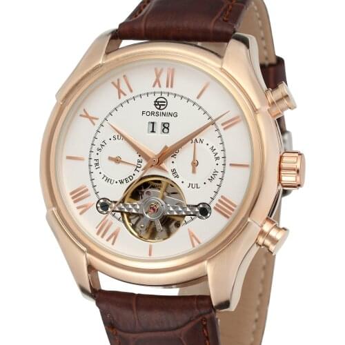 2019 Fashion Forsining Top Brand Retro Skeleton Sport Clock Mechanical Clock Luminous Hands Genuine Leather For Men Luxury Watch