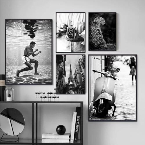 Black And White Style Sportsman Canvas Painting Posters And Prints For Living Room No Framed Wall Art Picture Home Decoration