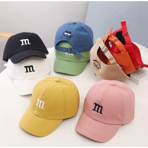 Childrens baseball cap letter embroidery cute boys and girls hats Snapback kids hiap hop caps