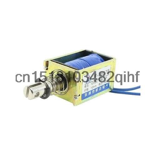 DC 12V 1A Push Pull Type Open Frame Solenoid Electromagnet 10mm 2N 0.4LB