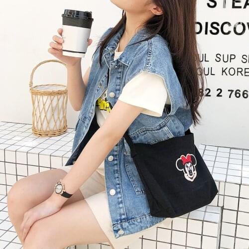 Disney Mickey Cartoon Canvas Bag Bag Casual All-match Messenger Bag Student Shoulder Bag Summer 2021 New