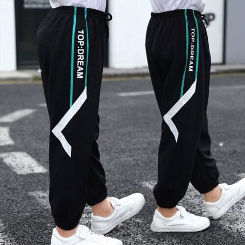 2021 Summer Baby Boy Sweatpants Toddler Girls Casual Long Pants Baby Cotton Breathable Trousers Children Letter Printed Bloomers