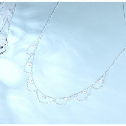 LN21 women fine jewelry,fashion and temperamental lady necklace,beautiful 925 silver jewelrly for party wear