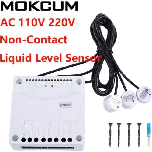AC 110V 220V Non-Contact Liquid Level Sensor Controller Module Waterproof Sensor Water Level Detector for 20mm Container Wall