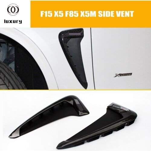 X5 X5M Style Carbon Fiber Side Bumper Fender Vent Trim for BMW F15 X5 2014 2015 2016 2017 ( NOT FIT F85 X5M )