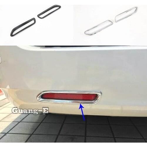 Car Body Frame Sticker Detector ABS Chrome Trim Back Tail Rear Fog Light Lamp Parts 2pcs For Toyota Sienna 2018 2019 2020