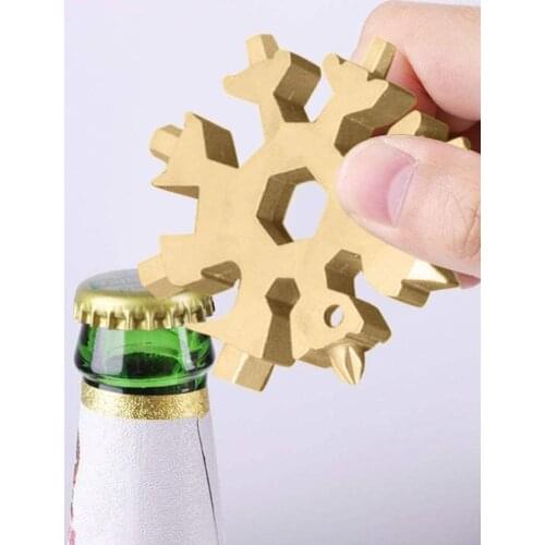 New Multifunctional Octagonal 18-in-one Snowflake Wrench Portable Hexagon Socket Combination Snowflake Screwdriver