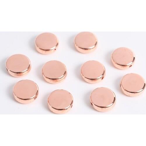 100-200Pcs/Lot 5 6 9mm Flat Plastic Charms Beads Diy Accessories CCB Round Oval Loose Beads Spacers For Jewelry Making Supplies