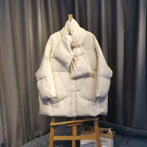 Casual Loose Duck Down Jacket Women 2020 New Winter Thick Wild Student Long Sleeve Duck Down Coats Female Parkas NS2280