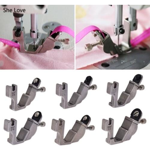 Chzimade Elastic Shirring Presser Foot Industrial Computerized Lockstitch Sewing Machine Parts Accessories Tools