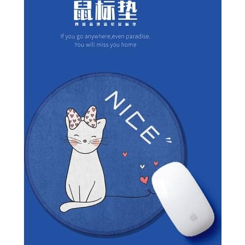 Cute Cartoon Bow Kitten Mouse Pad Student Computer Mouse Non-slip Notebook Pad Office Keyboard Protection Pad Table Mat