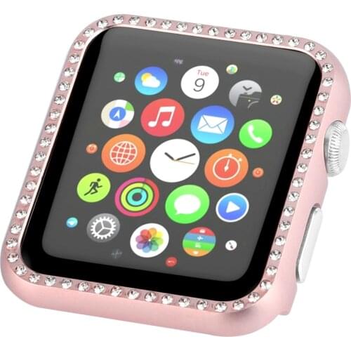 Diamond Case Compatible with Apple watch 6 5 4 SE 44mm 40mm Stainless steel protective shell for iwatch 3 2 1 42mm 38mm case