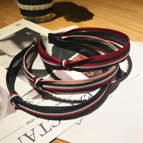 Simple Fashion Striped Headband Head Wrap For Women Shower Makeup Hair Accessories Headband Toothed Non-slip Hair Hoop Wholesale
