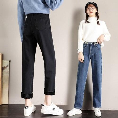 Woman Jeans Pants Autumn Winter High Waist Baggy Pants Pantalones Vaqueros Mujer