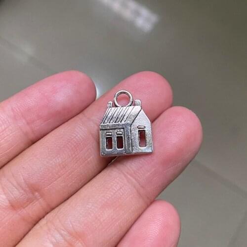 10pcs Charms Cabin House Building 17x14mm Tibetan Silver Color Pendants Making Findings Handmade Antique DIY Jewelry