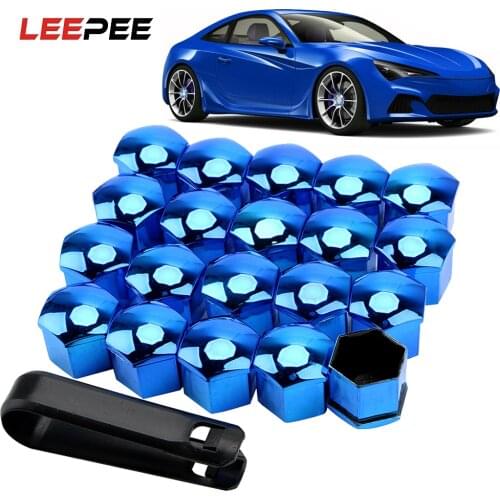 LEEPEE 19mm 20 Pieces Car Wheel Nut Caps Auto Hub Screw Cover Protection Covers Caps Anti-Rust Car Tyre Nut Bolt Car Styling