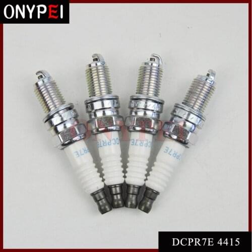 4pcs Spark Plug DCPR7E 4415 fit for Chevrolet Spark 1.2L 2013 2014 2015 fit for Fiat 500 1.4L 2014 2015 2016 2017