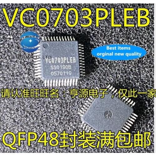 5PCS VC0703 VC0703PLEB QFP48 single-chip micro controller IC integrated circuit chip in stock 100% new and original