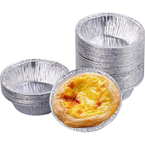 5000 Pcs Aluminum Foil Egg Tart Pan Disposable Baking Cups Circular Cupcake Case Mini Pot Pie Mold Pastry Tools Wholesale K1