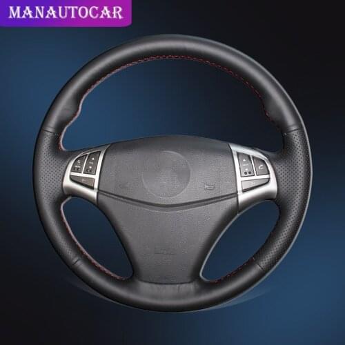 Car Braid On The Steering Wheel Cover for Ssangyong Korando 2011-2014 Auto Braiding Wheel Covers Car-styling