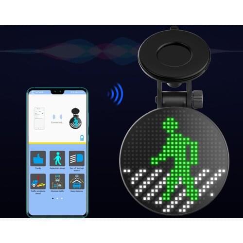 5V 1A Car Auto Smart APP Control Bluetooth 5.0 Expression Display RGB LED Lamp Universal Car Styling Lights Accessories