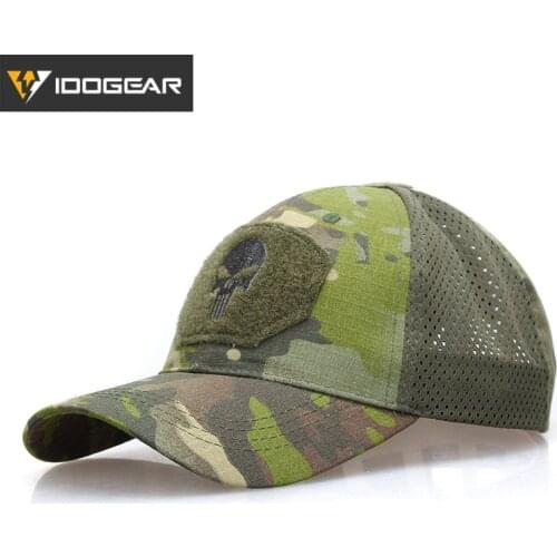 IDOGEAR Skull Airsoft Baseball Cap Dad Hat Sun Hats Headwear Camo Military Hunting Sports Caps 3613
