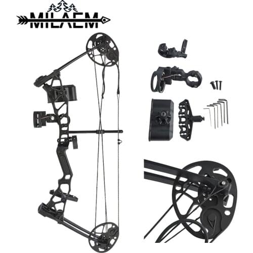 Archery Compound Bow 14-40lbs Children Bow for New Beginner IBO 220FPS 65% Left-off Bow and Arrow Hunting Shooting Accessories