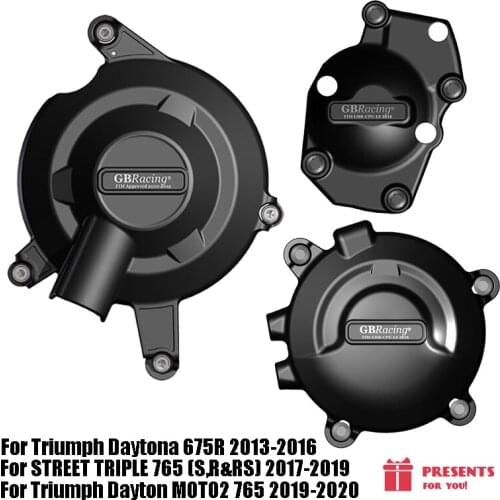 For Triumph Daytona 675R 2013-2016 STREET TRIPLE 765 2017-2019 MOTO2 Motorcycles Engine Cover Protection Set Case for GB Racing