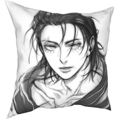 Eren Yeager Sexy Attack On Titan Pillowcase Printed Polyester Cushion Cover Decorative Throw Pillow Case Cover Car 45*45cm