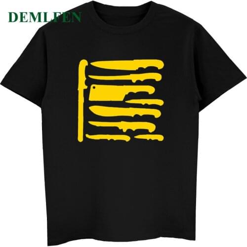 New Knives Serial Killer Funny T-shirt Chef T Shirt Summer Mens Short Sleeve T-shirt Streetwear Male Fitness Tees Tops