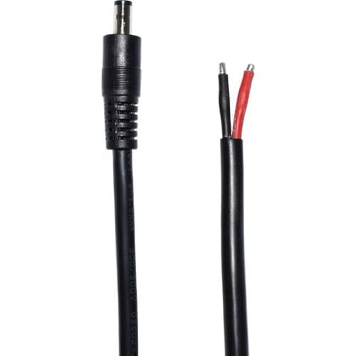 DC Power Pigtail Cable,12V 15A Fmale Connectors for CCTV Security Camera and Lighting Power Adapter by 2.1mm x 5.5mmUltra Thick