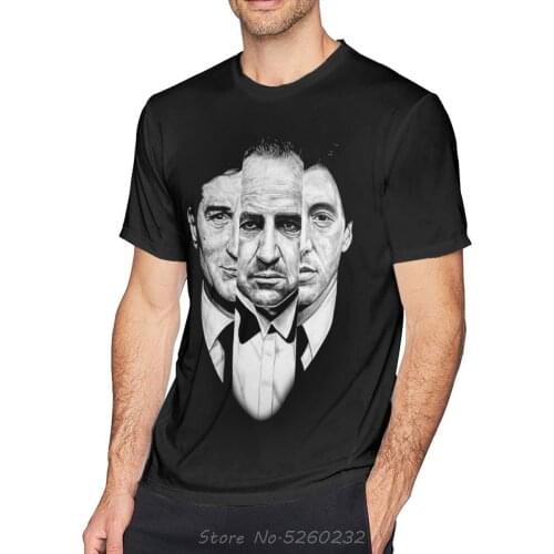 Godfather T Shirt Trilogy - Godfather T-Shirt Awesome Oversized Tee Shirt Cotton Printed Men Short Sleeves Classic Tshirt
