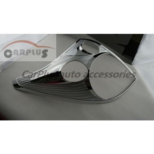 Free Shiping for 03-09 PRADO FJ120 head lamp cover ABS chrome head lighr cover front lamp cover front light cover chorme ABS