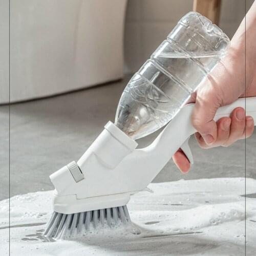 Multifunctional Kitchen Cleaning Brush Set, Press Water Spray Tile Brush, Wiper Gap Sponge, Clean Tool
