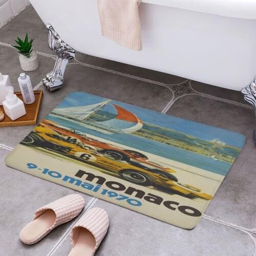 Monaco Grand Prix 1970 Carpet Areas Rug Non-slip Floor Mat Rug 3D Printing Living Room Bedroom Door Mat Home Decoration