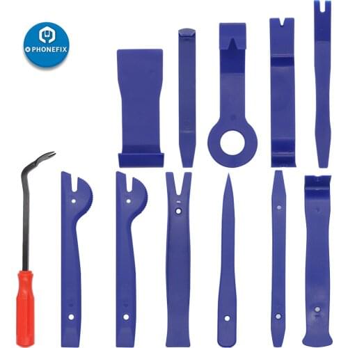 12pcs Car Radio Door Clip Panel Trim Dash Audio Removal Open Installer Pry Tool For Auto Vehicle Removal Pry Open Tool Kit