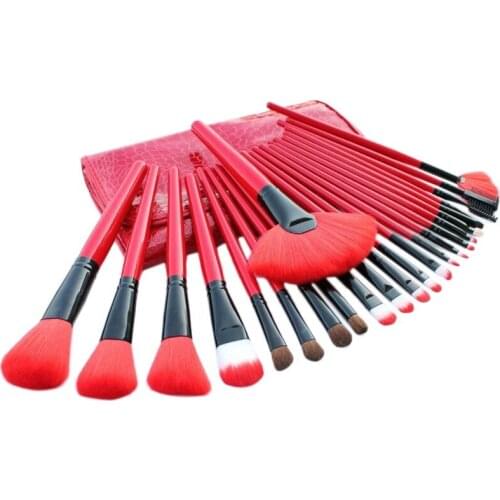 Makeup Brushes 24PCs Makeup Brush Set Synthetic Contour Concealers Foundation Powder Eye Shadows Makeup Brushes with Bag