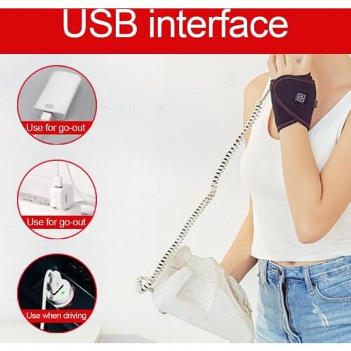 USB 1pc Sports Protection Wrist Brace Heating Belt Fever Therapy Pads Braces Pain Relief Heated Heat Wrist Brace