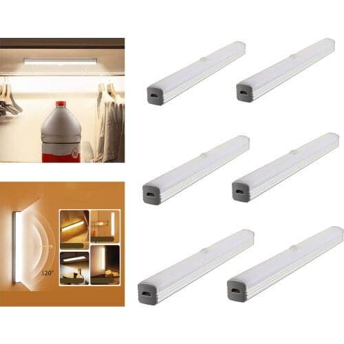 LED Under Cabinet Light Hand Sweep Switch Under Cabinet Night lights Bar for Kitchen Sensor Lamp Wardrobe Hallway Living Room