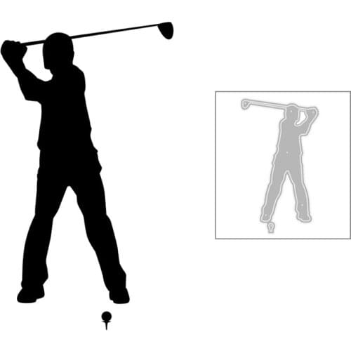 2020 New Hot DIY Peaked Cap Boys Play Sports Golf Club Ball Embossing Metal Cutting Dies and For Scrapbooking Foil Cut No Stamps