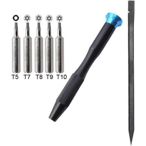 6 in 1 Torx Screwdrivers T5 T7 T8 t9 t10 Opening Pry Tools Plastic Spudger for Mac Pro A1481 Late 2013 Teardown Disassembly Tool