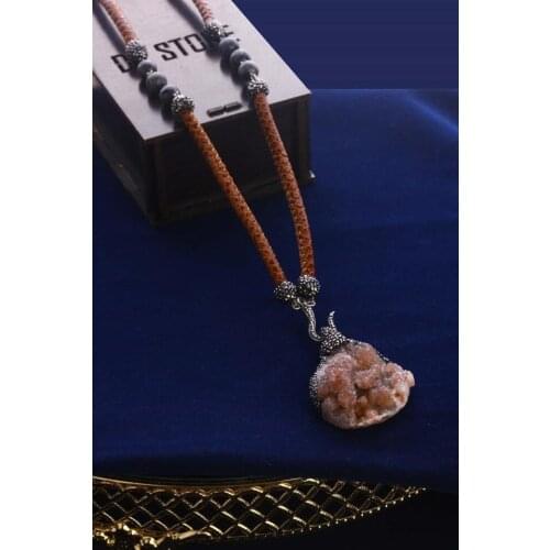 Women desert kuvarsı and spektrolit necklace 20 hsr18 123165000