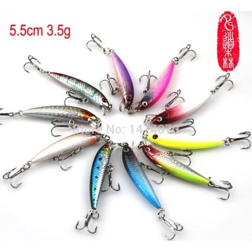 Dsjuggling Fake Bait Simulate Lure Arts And Crafts Fishing Gift (DS08 5.5cm 3.5g 10pcs/Lot)