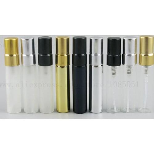 5ml Empty Travel Mini Atomizer Glass bottle Spray 1/6oz Refillable Fragrance Perfume Empty Scent Fine Mist Bottle 5pcs