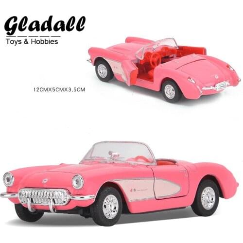 Luxury 1:36 Die-Cast Sports Cars Models SLS AMG for Benzs Metal Pull Back Pocket Corvette 1957 Car Vehicle Toys in gift Box