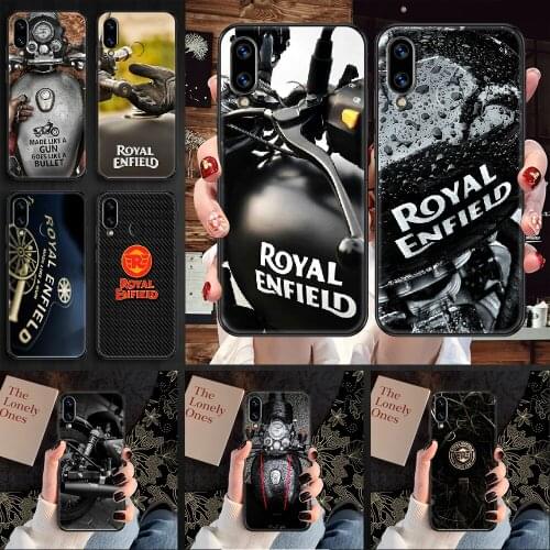Luxury Motorcycles Royal Enfield Phone case For Huawei Honor 6 7 8 9 10 10i 20 A C X Lite Pro Play black 3D waterproof tpu coque