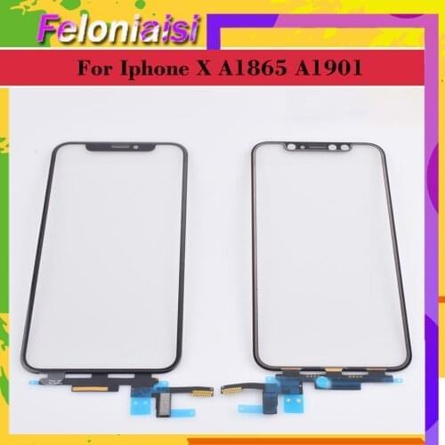 5.8" For Iphone X A1865 A1901 Touch Screen Digitizer Panel Sensor Front Glass Lens For iphone X LCD Glass Replacement